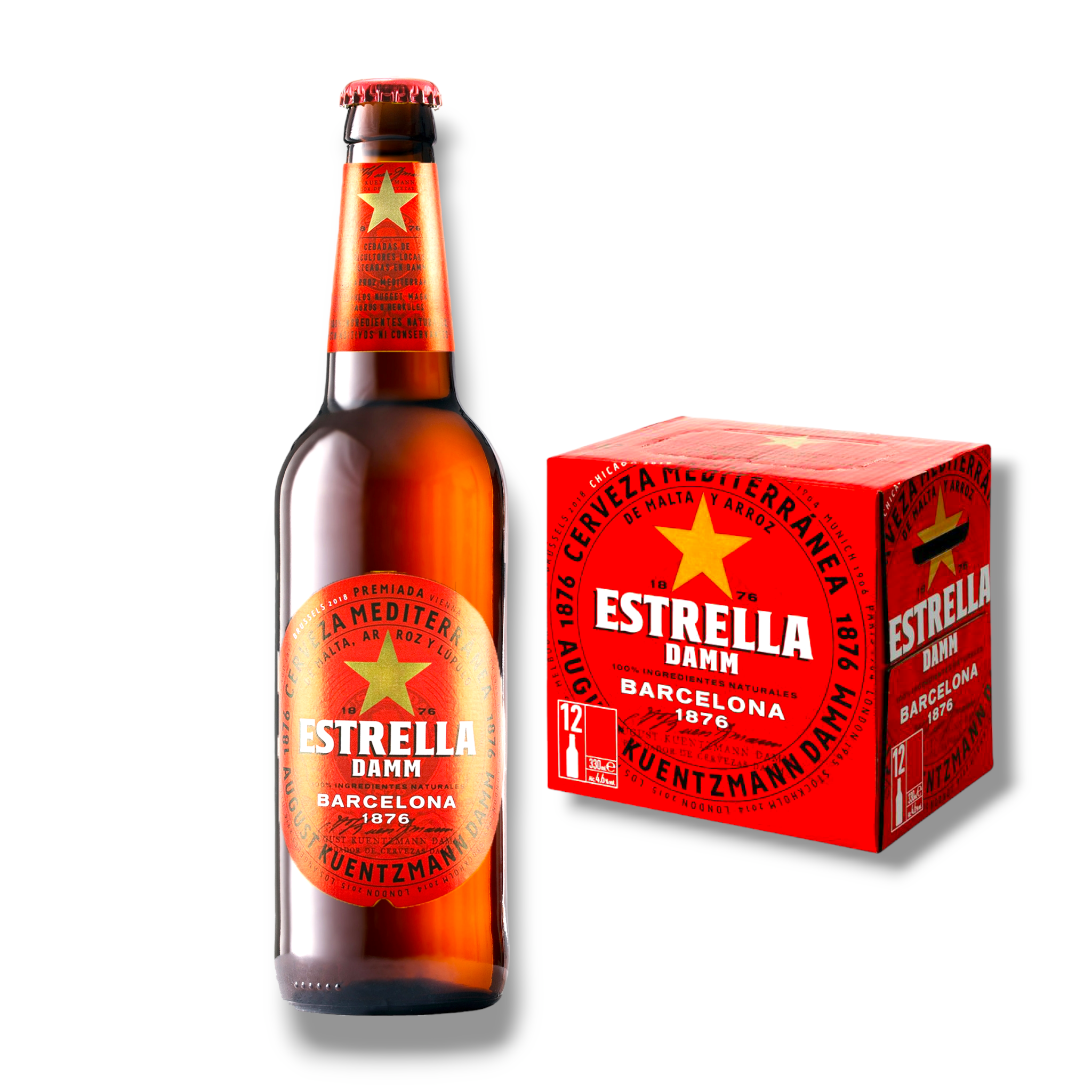Estrella Damm 0,33l - das beliebteste Bier der Katalanen mit 5,4% Vol.