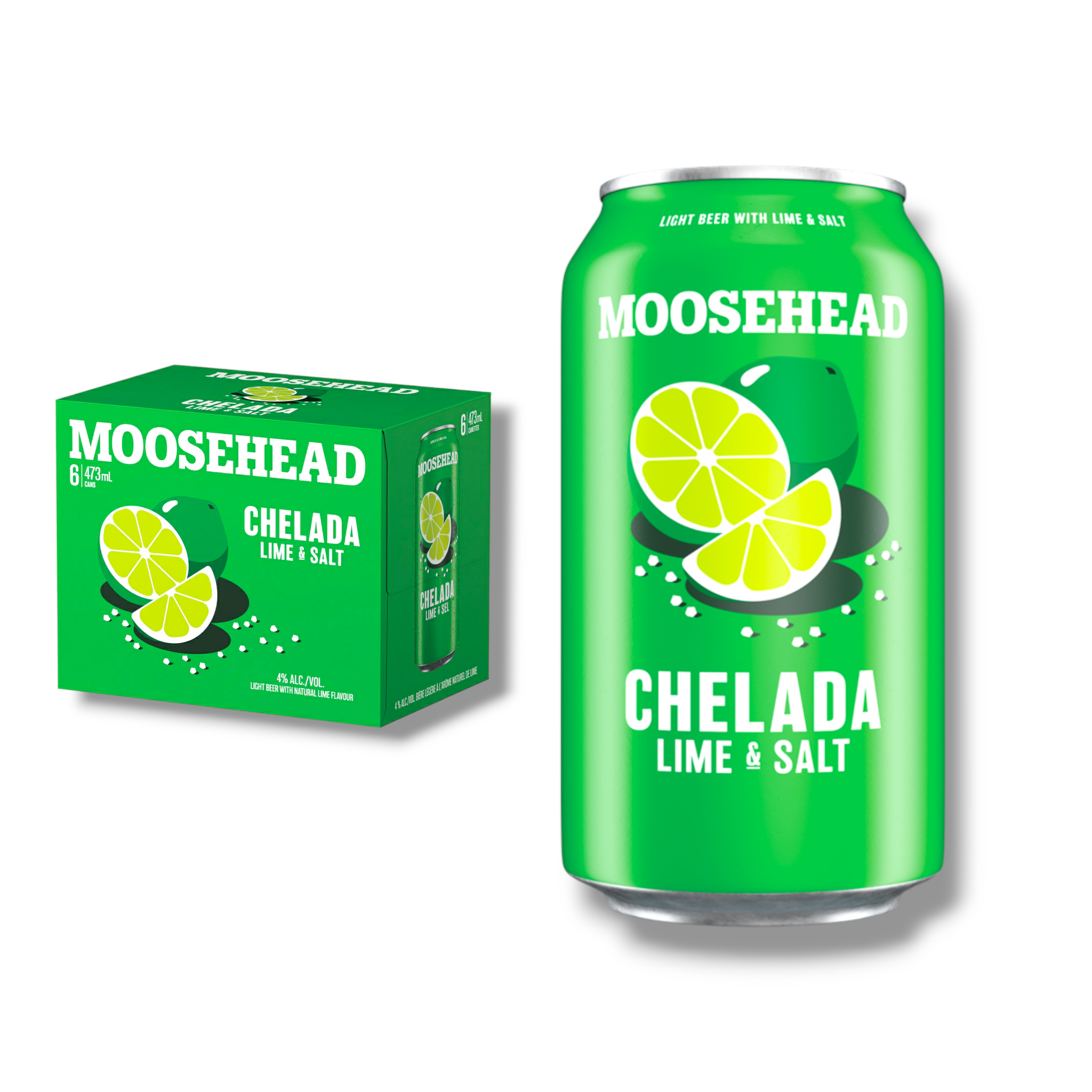 Moosehead Chelada 355ml Dose - Lime & Salt - Lager mit Limette & einem Hauch Salz aus Kanada mit 4% Vol.