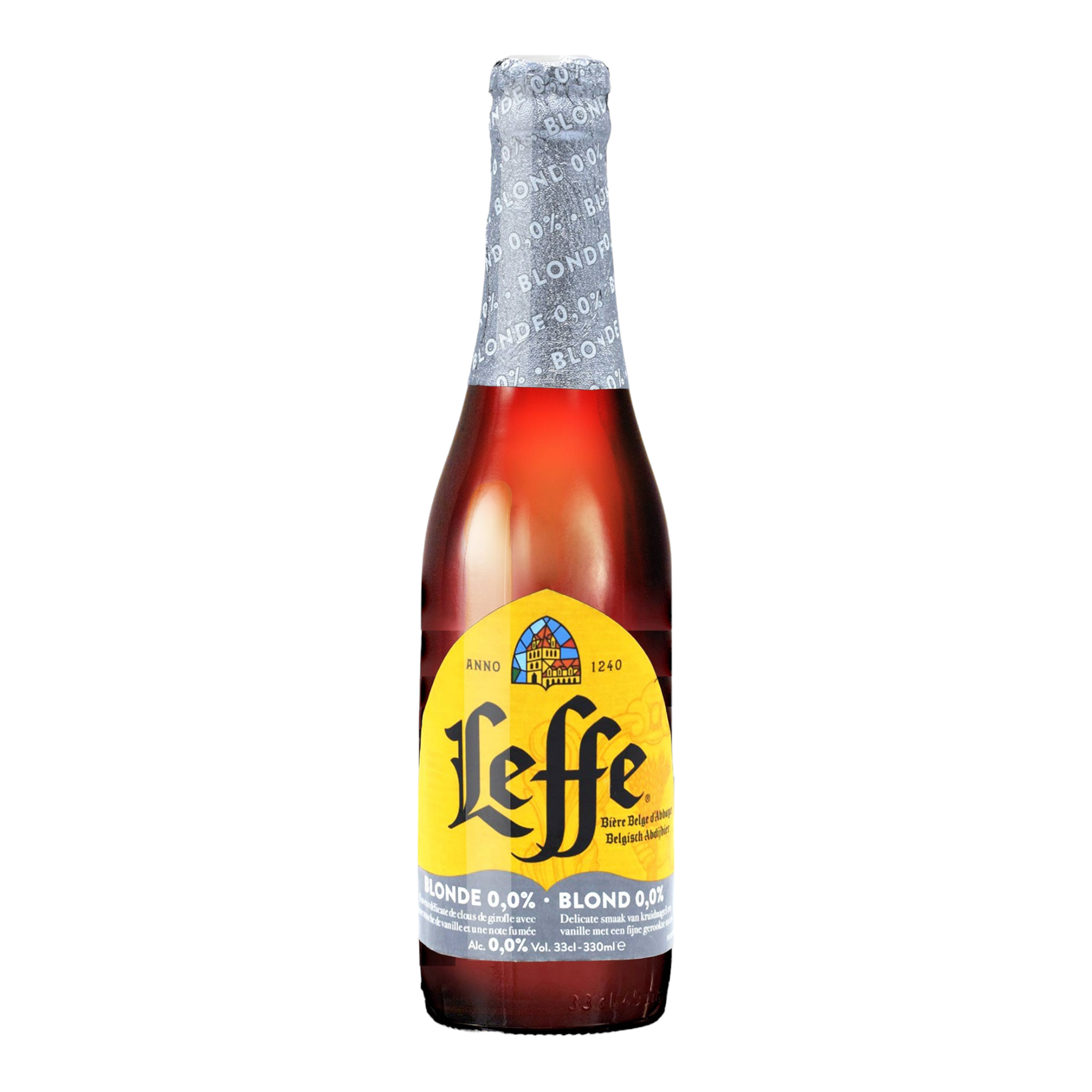 Leffe Blond 0,0% Vol. - Alkoholfreies Abteibier aus Belgien 0,33l