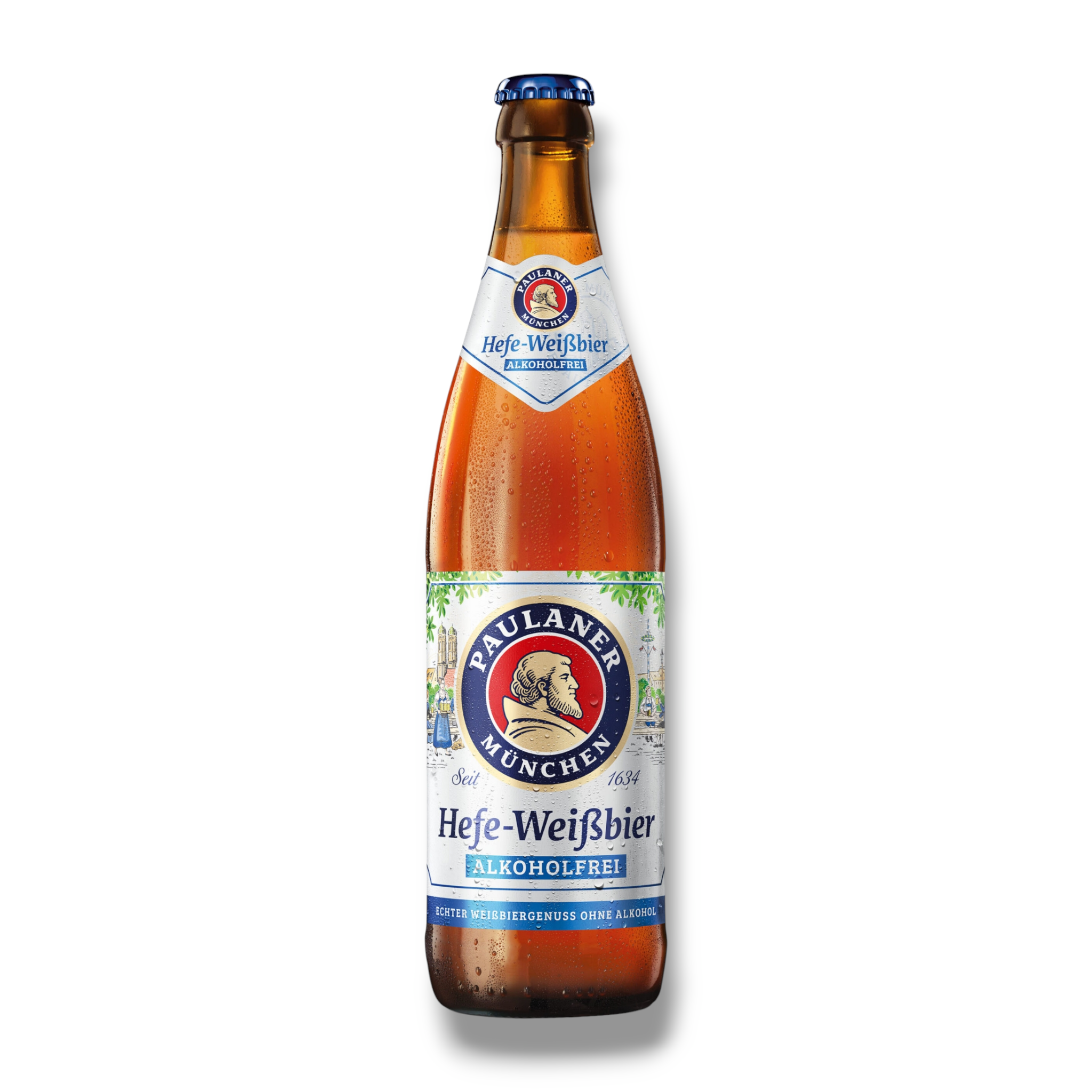Paulaner Hefe - Weißbier 0,0% Vol.- Alkoholfreies Weißbier 0,5l