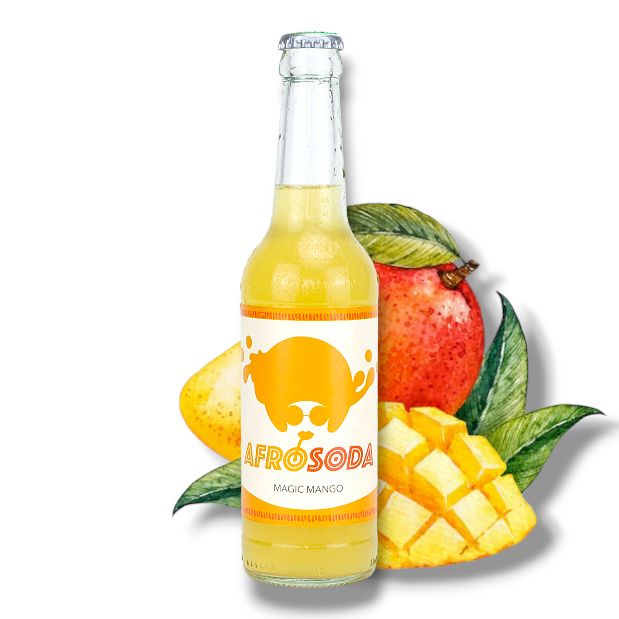 Neu! Afrosoda Magic Mango 0,33l - Taste The Beat - Erfrischungsgetränk mit Mangogeschmack