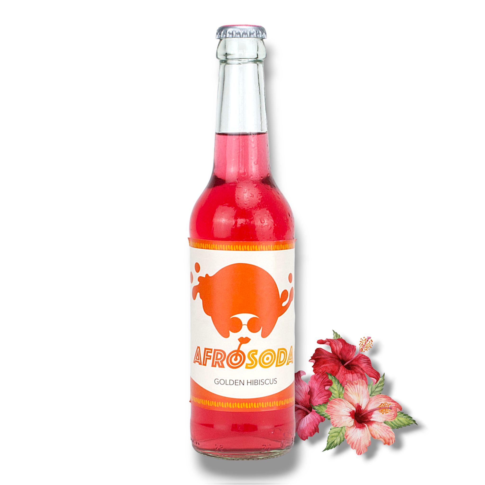 Neu! Afrosoda Golden Hibiscus 0,33l- Taste The Beat - Erfrischungsgetränk mit Hibiscus Ingwergeschmack