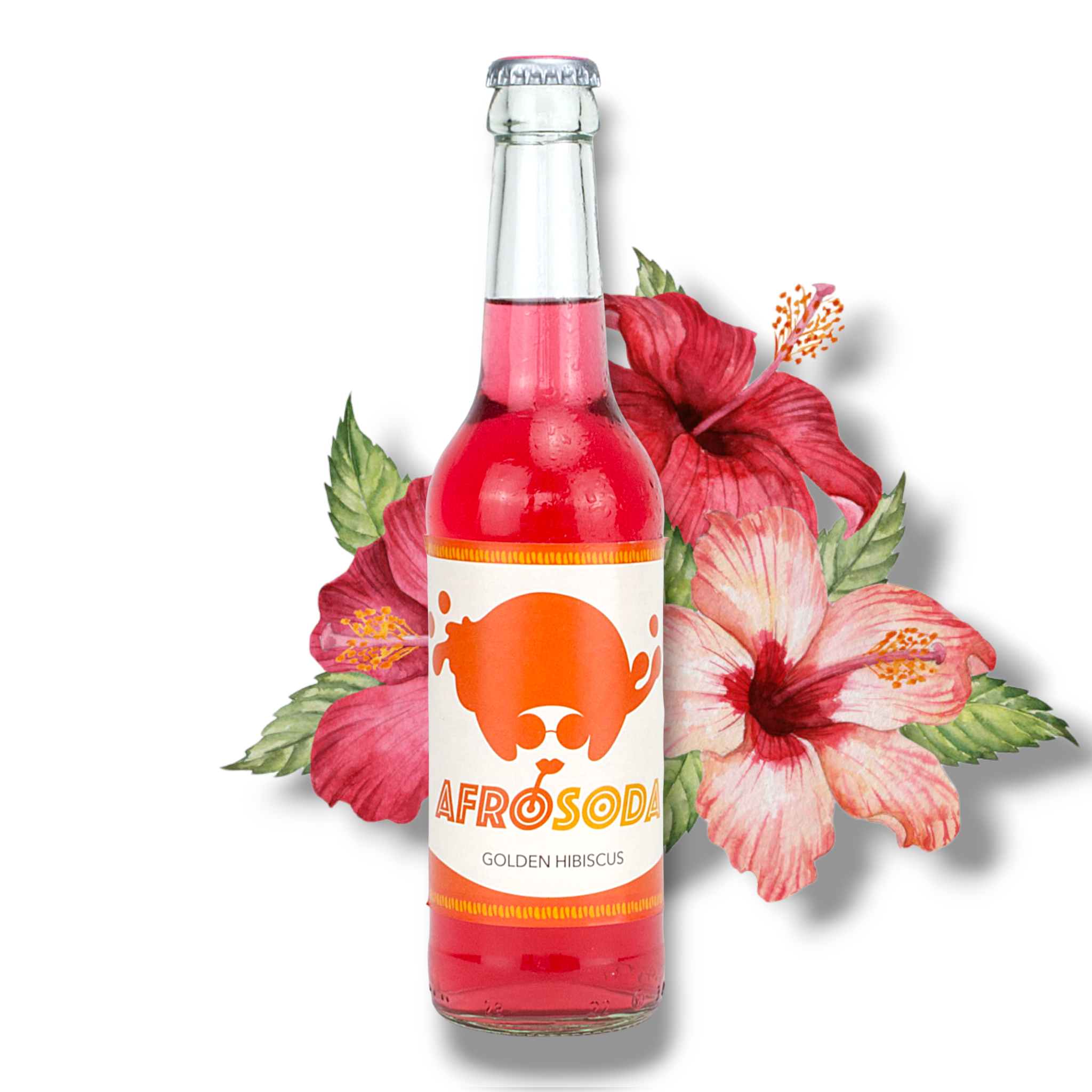Neu! Afrosoda Golden Hibiscus 0,33l- Taste The Beat - Erfrischungsgetränk mit Hibiscus Ingwergeschmack