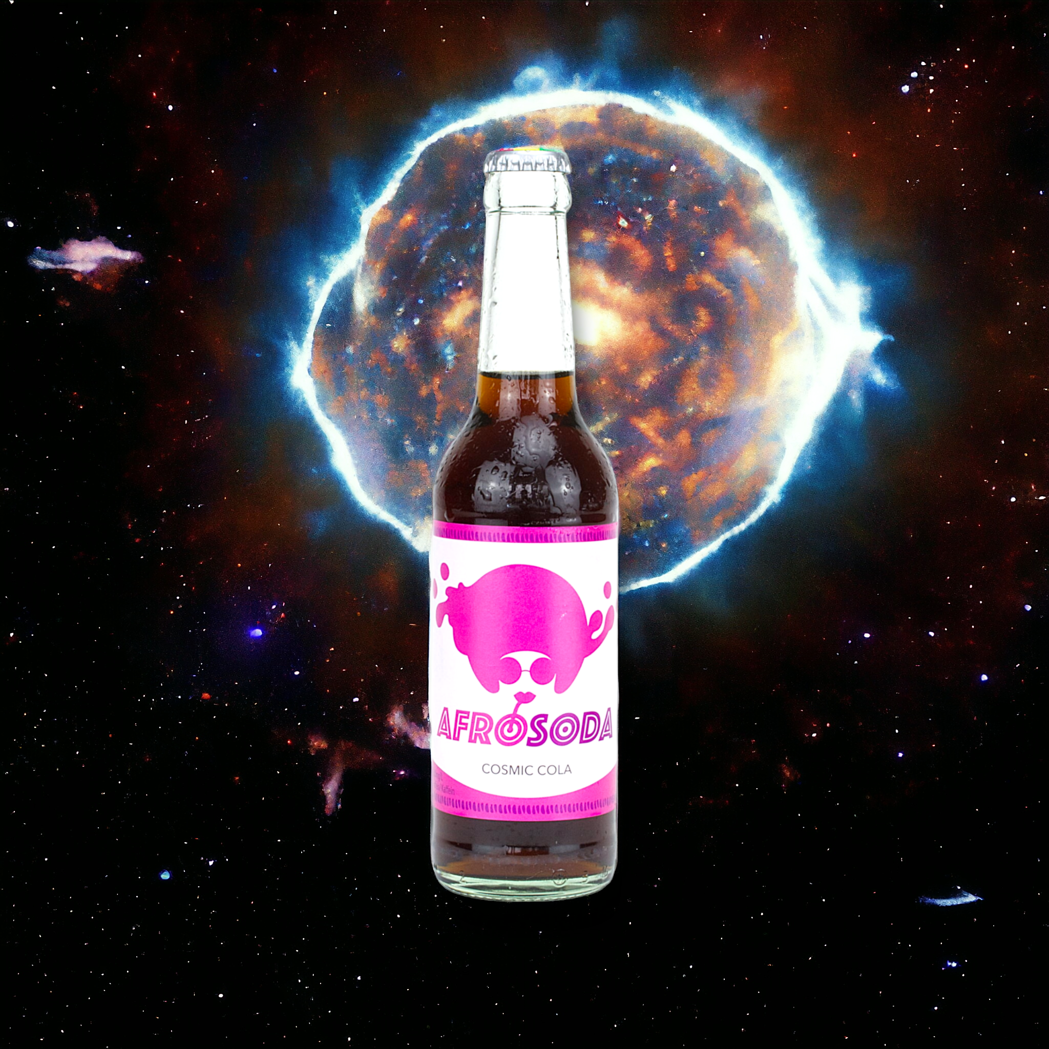 Neu! Afrosoda Cosmic Cola 0,33l - Taste The Beat - Koffeinhaltiges Erfrischungsgetränk