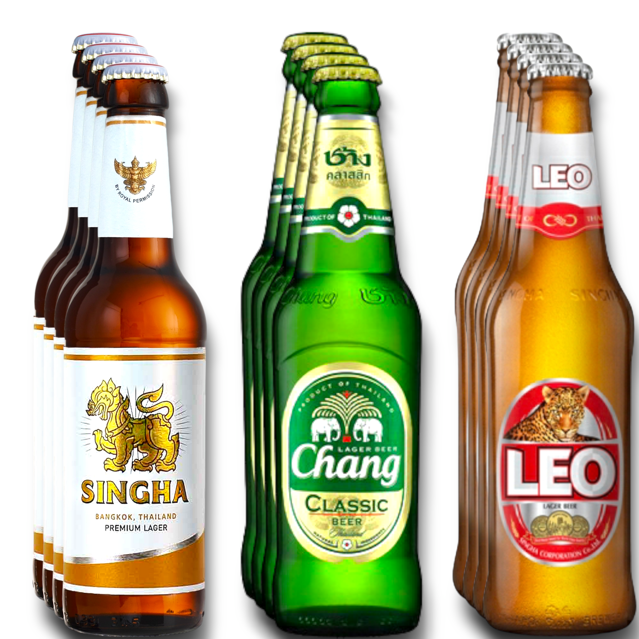 Entdecke Thailand - Singha Premium Lager, Chang Classic & Leo Lager Beer