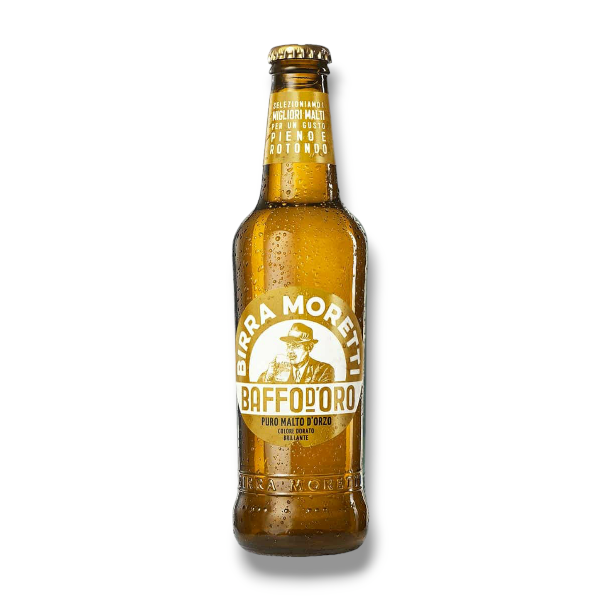 Birra Moretti Baffo d´Oro 0,33l- Malzlagerbier mit 4,8% Vol.