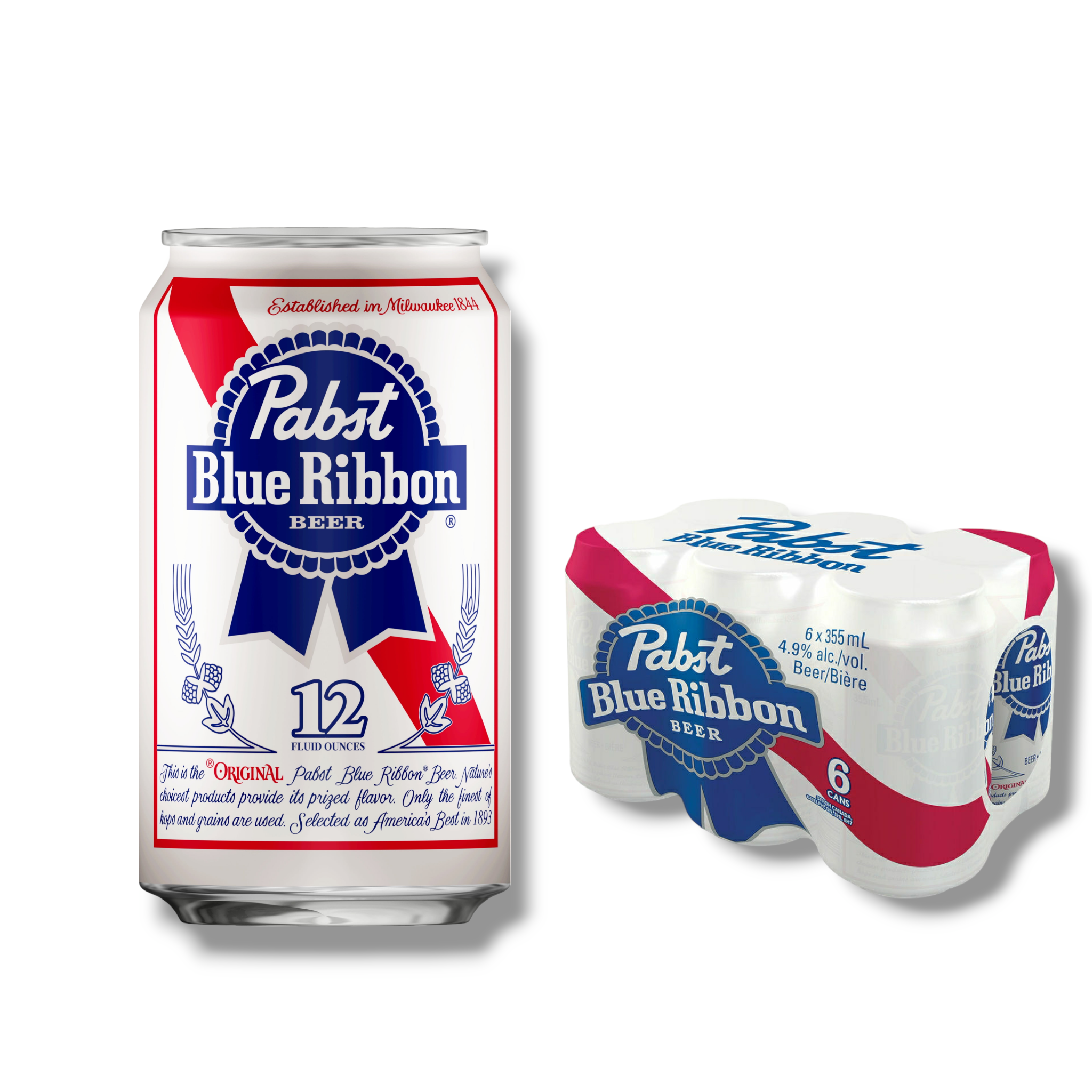Pabst Blue Ribbon Beer 355ml - Das amerikanische Original mit 4,8% Vol.