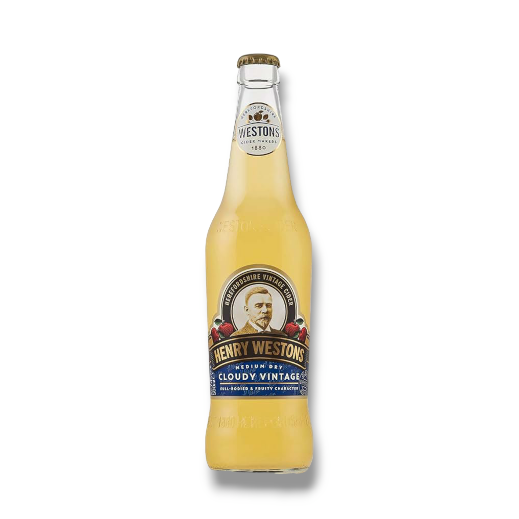 Henry Westons Cloudy Vintage Medium Dry Cider 0,5l-  Apple Cider mit 7,3% Vol.