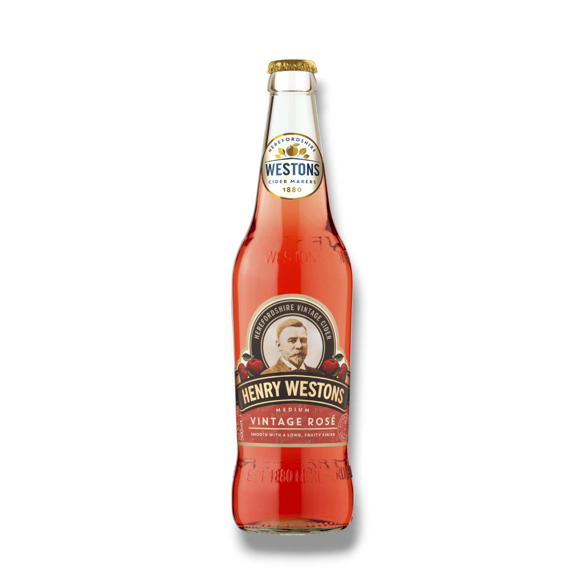 Henry Westons Vintage Rose 0,5l- Medium Apple Cider mit 5,5% Vol.