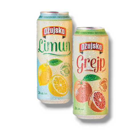 Ozujsko Radler Mix- Zitrone & Grapefruit Radler aus Kroatien 0,5l