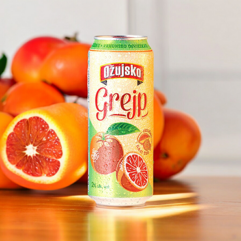 Ozujsko Grejp- Radler aus Kroatien mit Grapefruit 2,0% Vol.