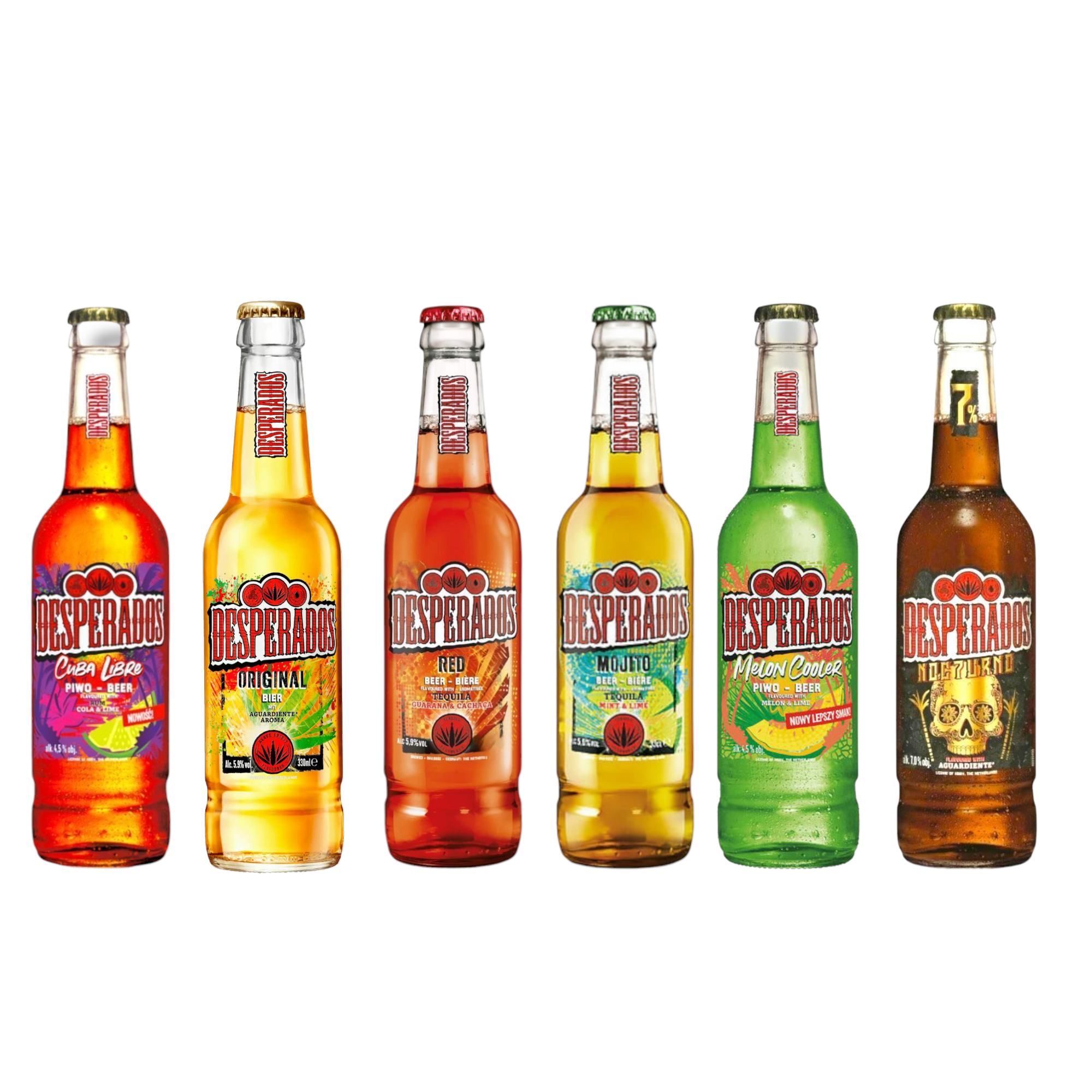 Desperados Mixpaket 6 x 0,4l – Probierpaket mit 6 Sorten Biermischgetränk inkl. Tequila-Flavour