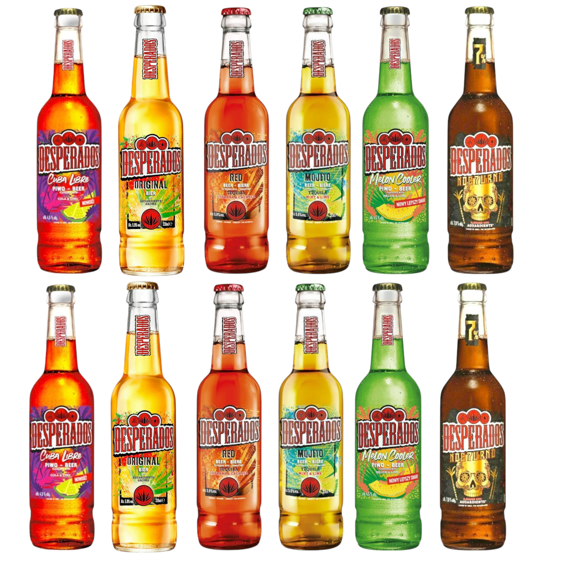 Desperados Mixpaket 0,4l – Probierpaket mit 6 Sorten Biermischgetränk inkl. Tequila-Flavour