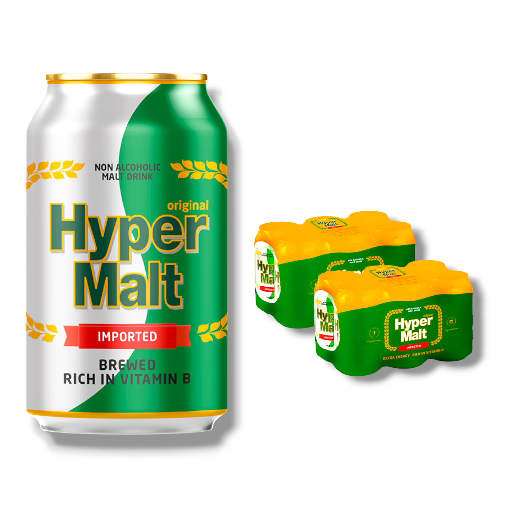 Hyper Malt Malzgetränk 0,33l- Malzbier mit Vitamin B5,B6,B12 & Biotin