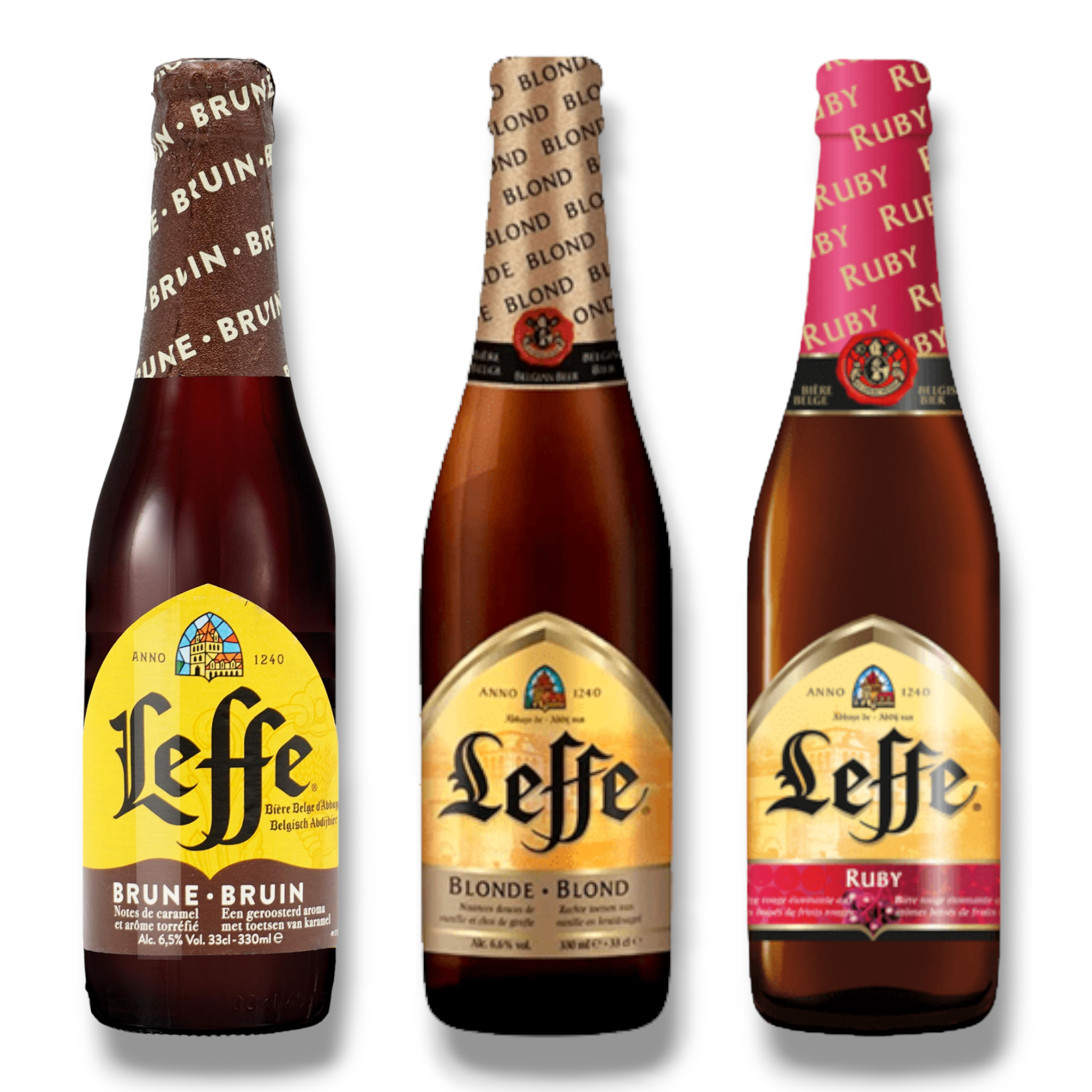 Leffe Belgien Mix - Leffe Brune, Leffe Blonde & Leffe Ruby 0,33l