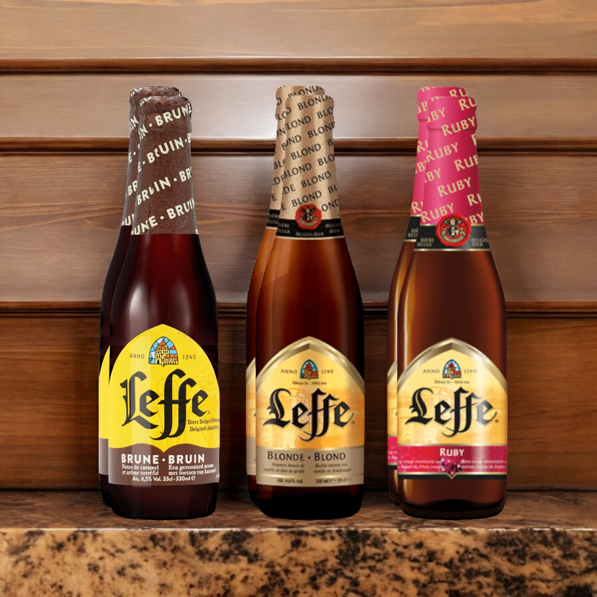 Leffe Belgien Mix - Leffe Brune, Leffe Blonde & Leffe Ruby 0,33l