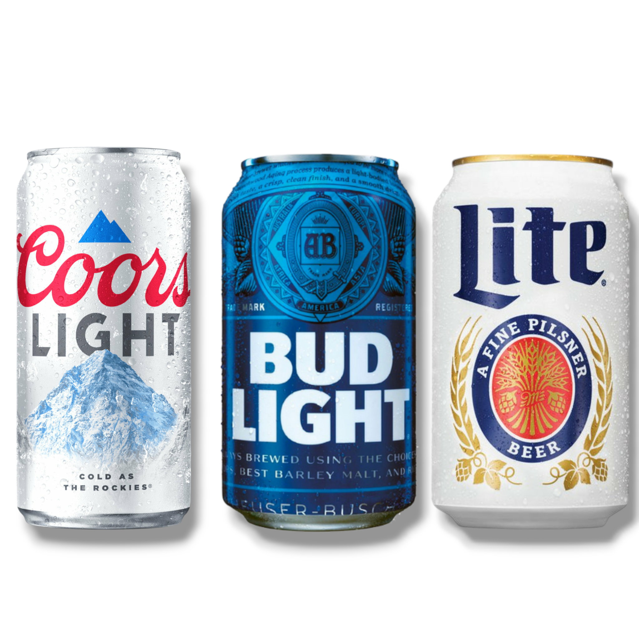 Coors Light- Bud Light- Miller Lite Bier Mix 0,35l