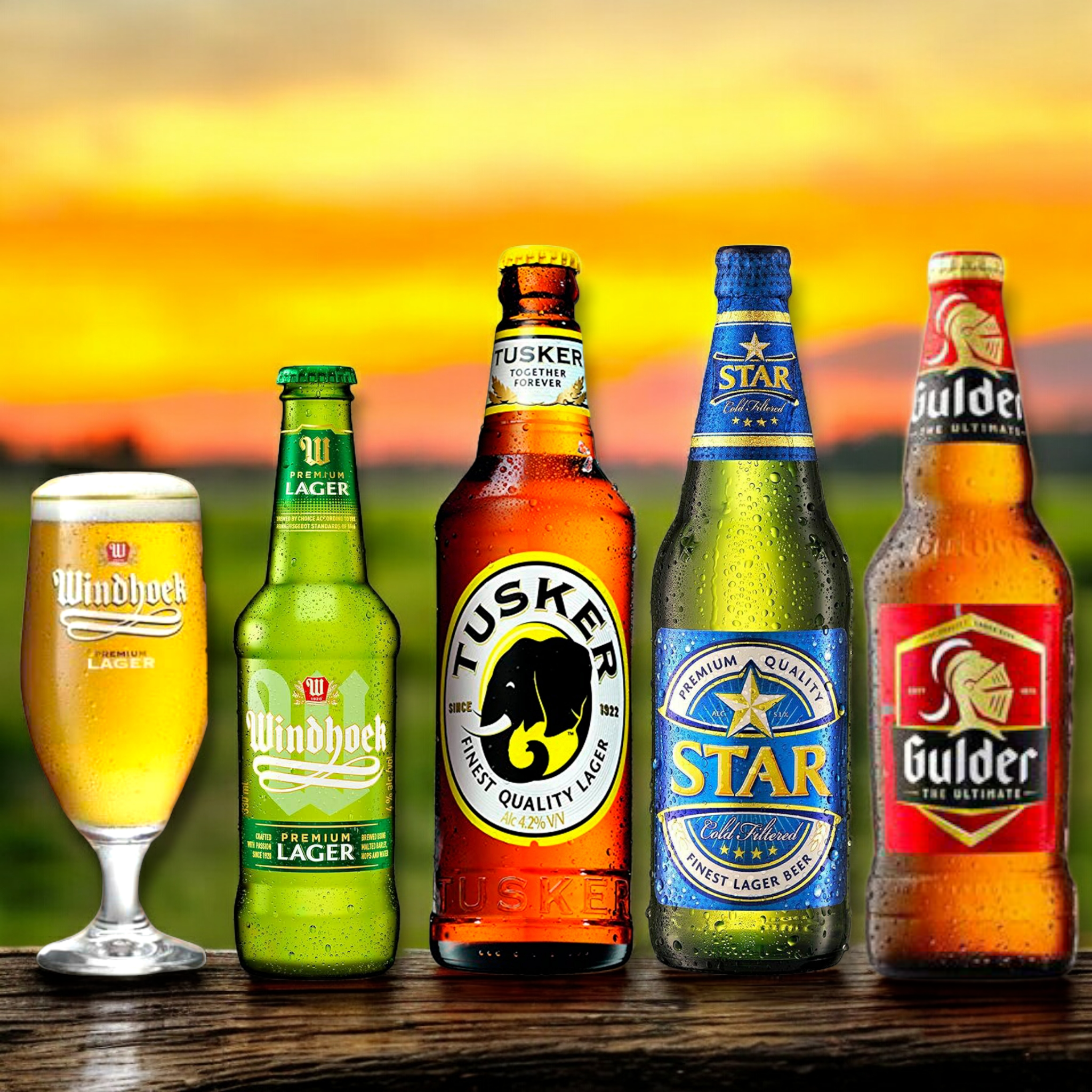 Bier-Mixpaket – Die besten Tropfen aus Afrika inkl. Glas