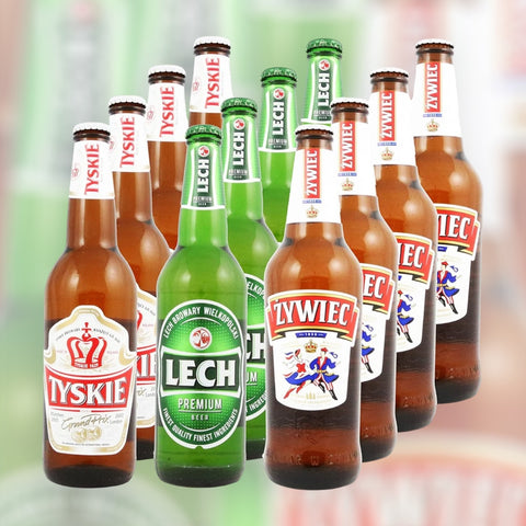 polnische Premium Biere im Mix- Tyskie, Lech & Zywiec je 4 Flaschen 0,5l
