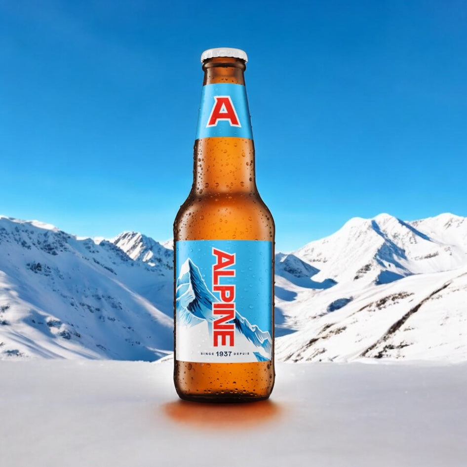 Moosehead Alpine Lager Flasche 341ml  - Leichtes Lagerbier aus Kanada mit 5% Vol.