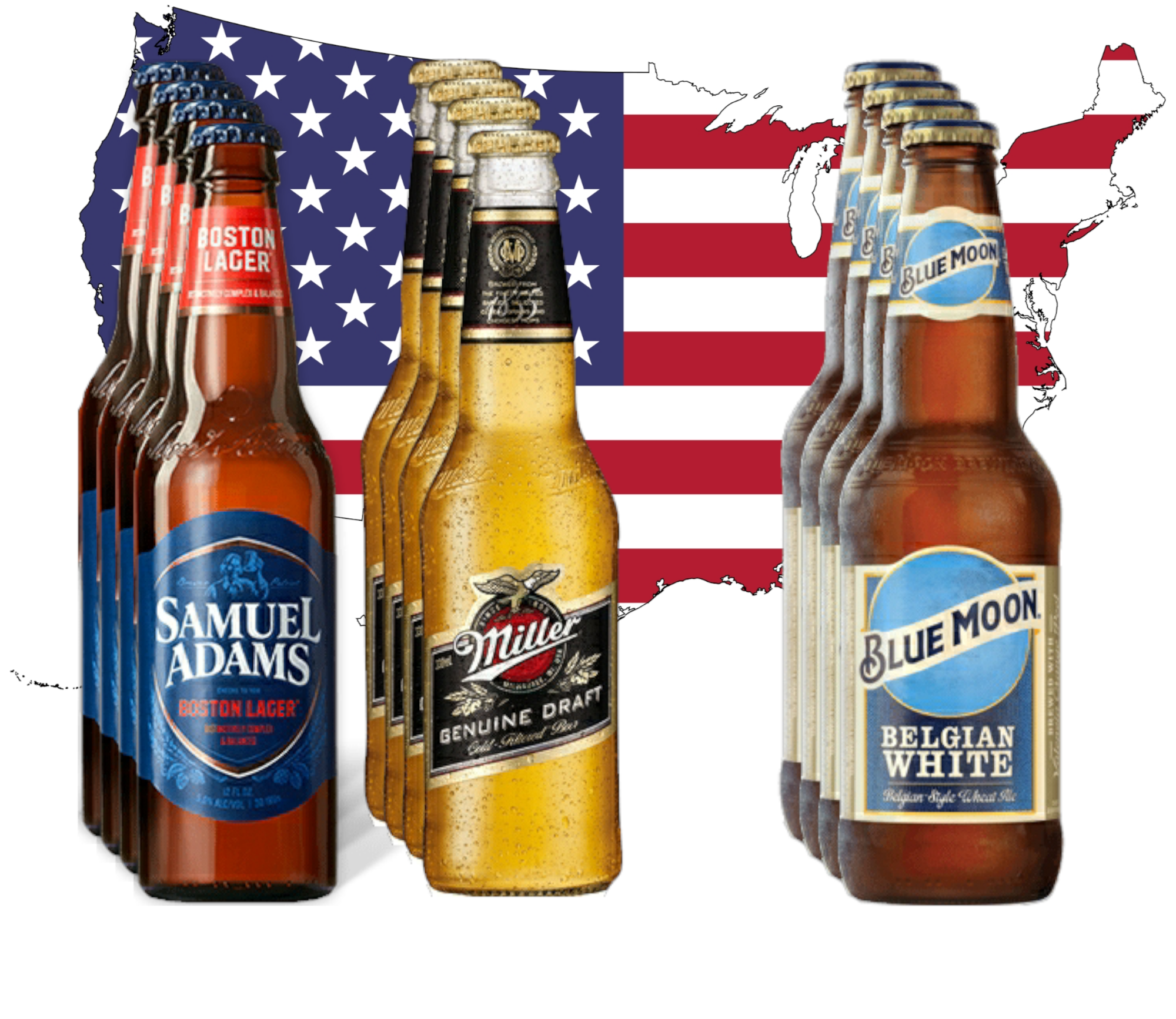 Teste Biere aus den USA -Samuel Adams- Molson Coors Blue Moon & Miller Genuine Draft