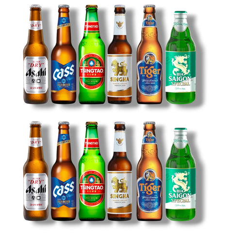 Asien Bierpaket mit 12 verschiedenen asiatischen Bieren