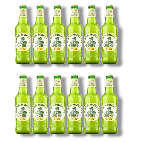 12 Flaschen Birra Moretti Limone à 0,33 l – italienisches Radler mit Zitronensaft