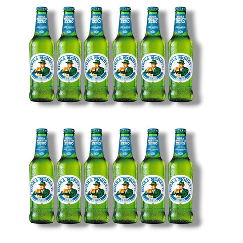 12 Flaschen Birra Moretti Zero à 0,3 l – alkoholfreies italienisches Lagerbier