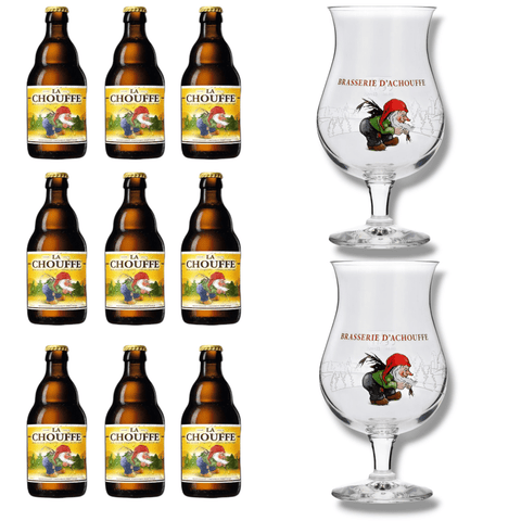 La Chouffe Geschenkset- belgisches Bier & Orignalglas