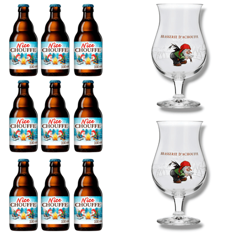 La Chouffe Geschenkset- belgisches Bier & Orignalglas