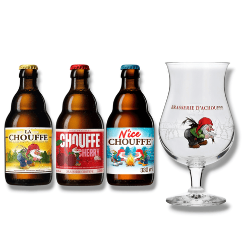 La Chouffe Geschenkset- belgisches Bier & Orignalglas