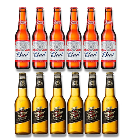 Amerikanisches Bier-Set – Bud & Miller Genuine Draft