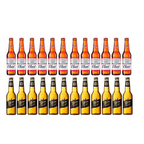 Amerikanisches Bier-Set – Bud & Miller Genuine Draft