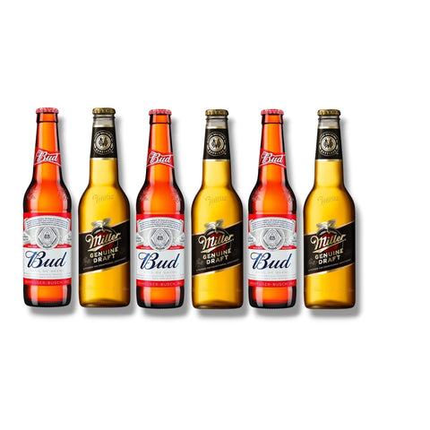 Amerikanisches Bier-Set – Bud & Miller Genuine Draft