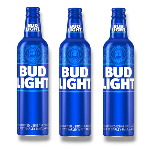 Bud Light 473 ml Aluminiumflasche im 3er Pack – Original USA Import