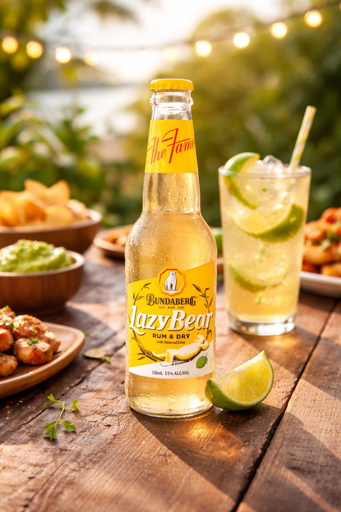 Bundaberg Lazy Bear Rum & Dry 0,33l – Australischer Rum-Mix mit 3,5 % Vol.