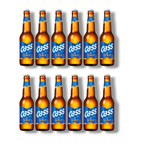 12 Flaschen Cass Fresh à 0,33 l – erfrischendes südkoreanisches Lagerbier