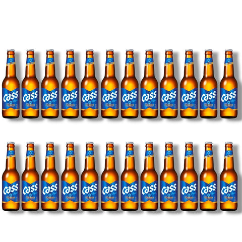 24 Flaschen Cass Fresh à 0,33 l – erfrischendes südkoreanisches Lagerbier