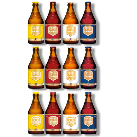 Chimay 12er Entdeckerpaket mit Blond Rouge Triple und Bleue