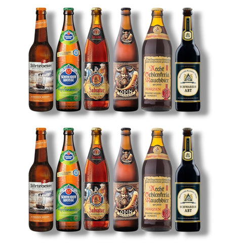 12er Deutsche Bierspezialitäten mit je zwei Flaschen der sechs Sorten