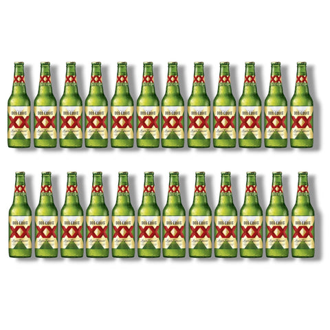 Dos Equis XX Lager Especial 24er-Paket mit 24 Glasflaschen à 325 ml – mexikanisches Premium-Lager mit 4,2 % Vol.