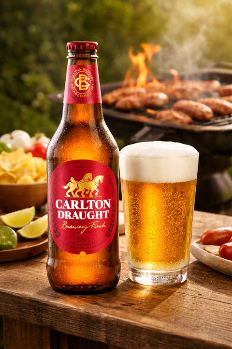Carlton Draught Lager Stubby 0,375l – Australisches Lagerbier mit 4,6 % Vol.