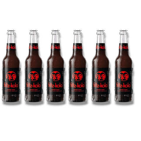 6er Pack Fritz-Kola Super Zero 330ml Flaschen – zuckerfreie Kola mit Koffein