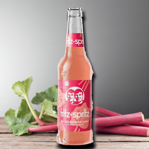 Fritz-Spritz Rhabarber 330ml Einzelflasche – natürliche Bio-Rhabarberschorle