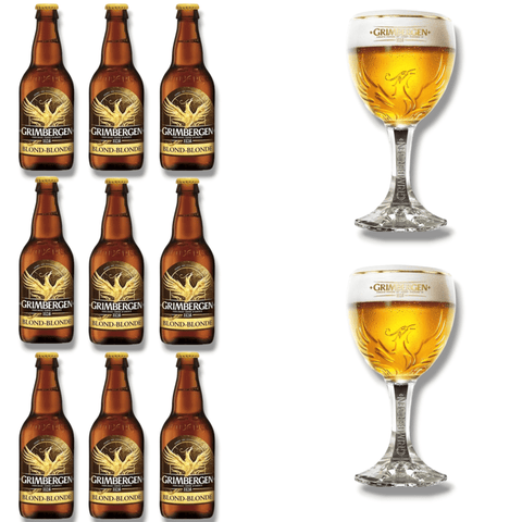 Grimbergen Geschenkset mit Originalglas – mehrere Sorten zur Auswahl