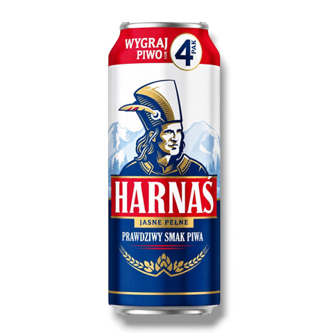Harnaś Jasne Pełne 0,5 l Dose polnisches Lagerbier mit 5,8 Prozent Vol.