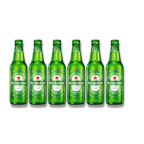 6 Flaschen Heineken Original à 0,33 l – niederländisches Premium Lager mit 5,0 % Vol.