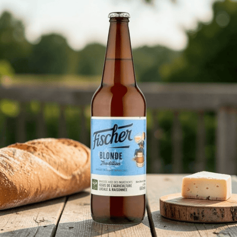 Fischer Blonde Tradition 0,65 l – klassisches Elsässer Lagerbier mit 6% Vol.