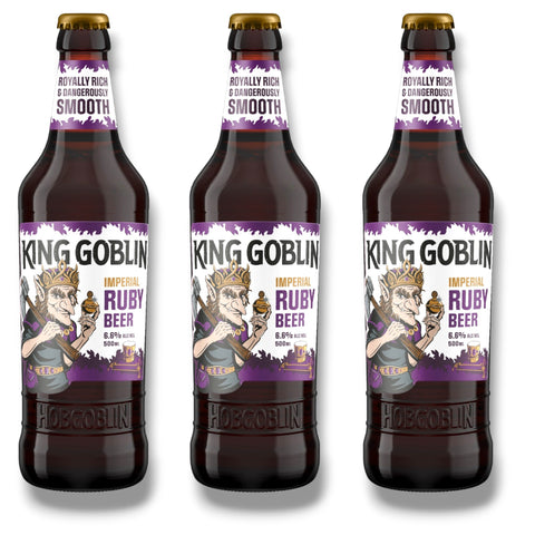 3 Flaschen King Goblin Imperial Ruby Beer 500 ml