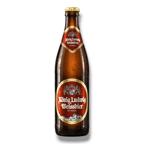König Ludwig Weissbier Dunkel mit 5,5 % Vol. in der 0,5-l-Mehrwegflasche